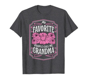 My Favorite People Call Me Grandma Floral Christmas Gifts T-Shirt-2039672