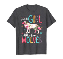 Load image into Gallery viewer, Wolf Gift Girls Just A Girl Who Loves Wolves Funny Wolf T-Shirt-128752
