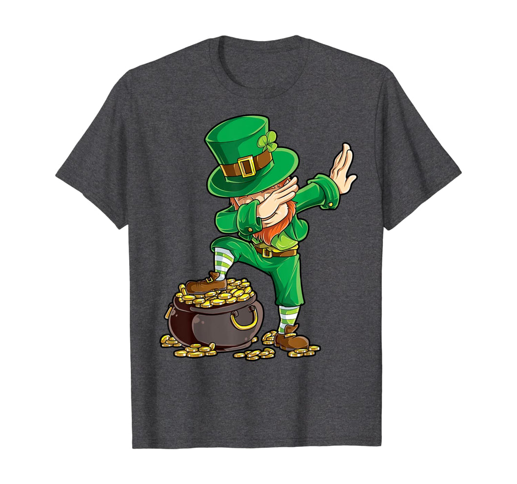 St Patricks Day Dabbing Leprechaun Boys Kids Men Gifts Dab T-Shirt-24268