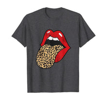 Load image into Gallery viewer, Red Lips Leopard Tongue Cheetah Animal Print Trendy Graphic T-Shirt-79037
