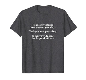 Funny shirts V-neck Tank top Hoodie sweatshirt usa uk au ca gifts for I Can Only Please One Person Per Day Sarcastic Funny T-Shirt 2424350