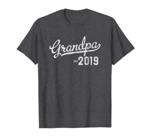 Funny shirts V-neck Tank top Hoodie sweatshirt usa uk au ca gifts for Grandpa Est 2019 T-Shirt First Time Grandpa Gift 896217