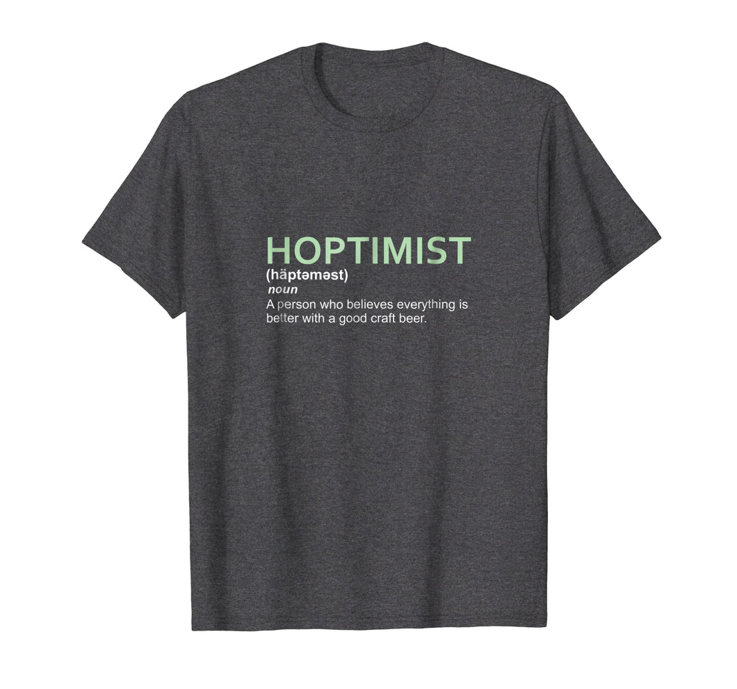 Original HOPTIMIST Short Sleeve Shirt for Craft Beer Lovers