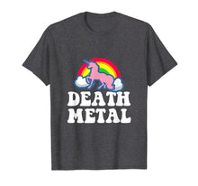 Load image into Gallery viewer, Funny shirts V-neck Tank top Hoodie sweatshirt usa uk au ca gifts for Heavy Metal Tee - Unicorn Rainbow Clouds Death Metal T-Shirt 2388532
