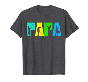 Retro Golfing Papa Tee Shirt. Golf Gifts For Fathers Day