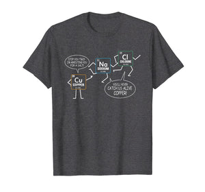 Salt And Copper Funny Periodic Table Chemistry Pun T Shirt