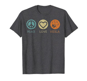 Funny shirts V-neck Tank top Hoodie sweatshirt usa uk au ca gifts for Retro Vintage Peace Love Vizsla Tshirt Funny Dog Lover Gifts 2588350