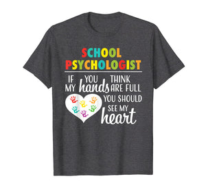 School Psychologist Heart Shirt Cute Gift for Women