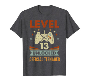 Official Teenager 13th Birthday T-Shirt Level 13 Unlocked