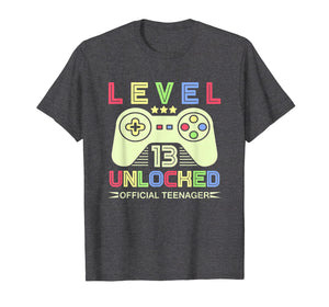 Funny shirts V-neck Tank top Hoodie sweatshirt usa uk au ca gifts for 13th Birthday T Shirt - Level 13 Unlocked, Official Teenager 1057857