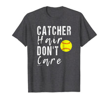 Load image into Gallery viewer, Funny shirts V-neck Tank top Hoodie sweatshirt usa uk au ca gifts for Catcher Hair Don't Care Softball T Shirt 1789428
