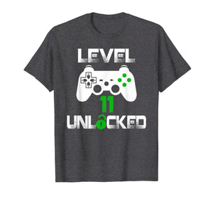 Funny shirts V-neck Tank top Hoodie sweatshirt usa uk au ca gifts for Level 11 Unlocked T-Shirt 11 Year Old Gamer Birthday Gift 1399786
