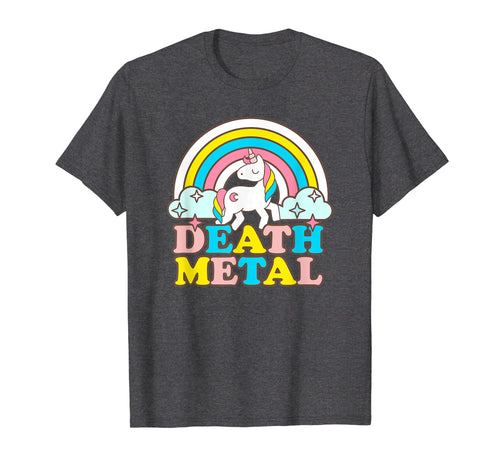 Funny shirts V-neck Tank top Hoodie sweatshirt usa uk au ca gifts for Death Metal Funny Rainbow Unicorn Novelty T-Shirt 2082020