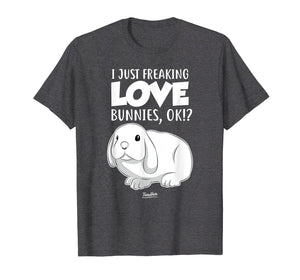 Funny shirts V-neck Tank top Hoodie sweatshirt usa uk au ca gifts for I Just Freaking Love Bunnies Cute Bunny Lover T Shirt 1657375