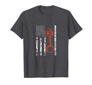 Funny shirts V-neck Tank top Hoodie sweatshirt usa uk au ca gifts for Vintage American Flag and Piston, Muscle Car T-Shirt 2079266