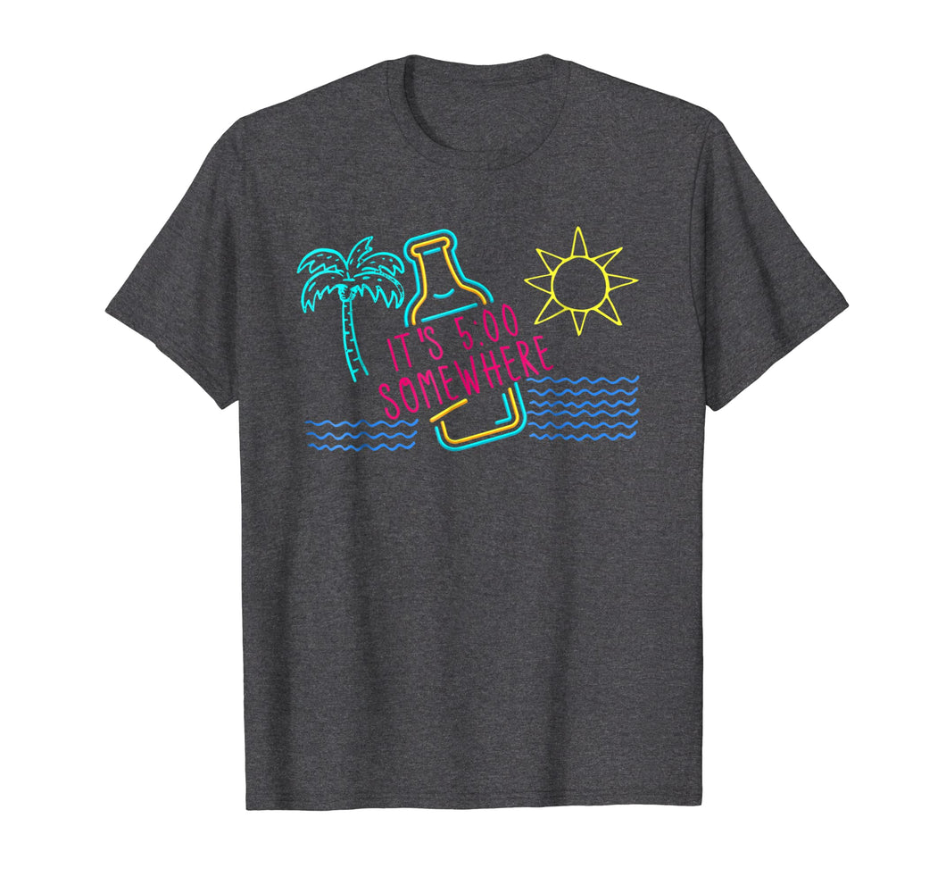 Funny shirts V-neck Tank top Hoodie sweatshirt usa uk au ca gifts for Beach Vacation T-Shirt It's 5 O'Clock Somewhere 2086213