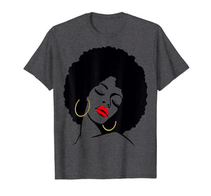 Funny shirts V-neck Tank top Hoodie sweatshirt usa uk au ca gifts for Black Girl Magic T-Shirt Natural Hair Afro Red Lips Sexy 268564