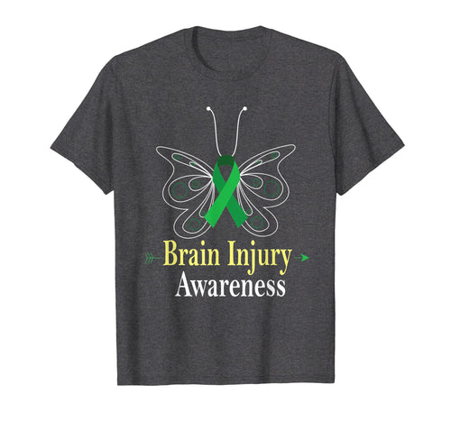 Funny shirts V-neck Tank top Hoodie sweatshirt usa uk au ca gifts for Brain Injury Awareness Butterfly Green Ribbon Tshirt Gifts 2798367