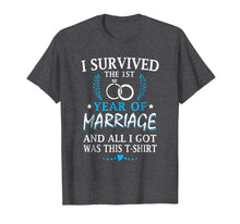 Load image into Gallery viewer, Funny shirts V-neck Tank top Hoodie sweatshirt usa uk au ca gifts for I Survived The First Year Of Marriage Wedding T-Shirt 549090

