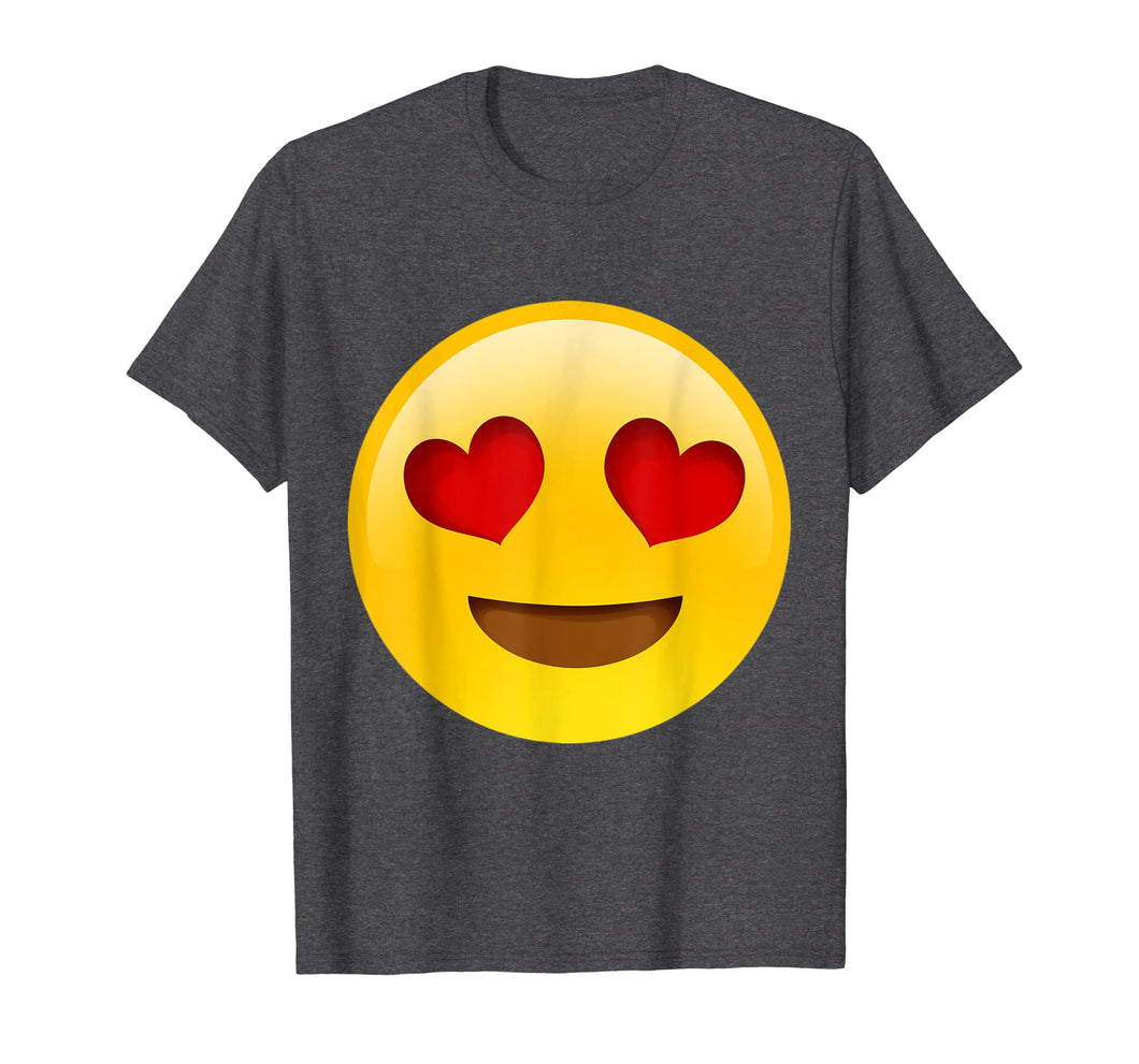Funny shirts V-neck Tank top Hoodie sweatshirt usa uk au ca gifts for Emoji Smiling Face With Heart-Shaped Eyes Cute Funny Texting 1332139