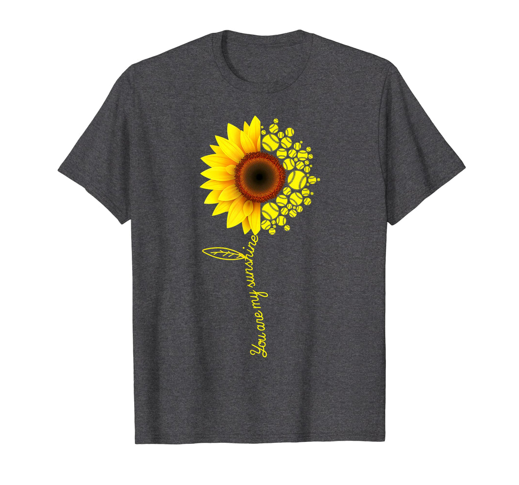 You Are My Sunshine Sunflower Softball T-Shirt Gifts