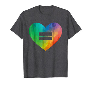 Funny shirts V-neck Tank top Hoodie sweatshirt usa uk au ca gifts for LGBT Love is Love Equality Shirt - Rainbow Heart Equal Sign 1891812