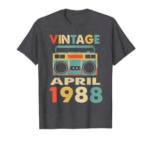 Funny shirts V-neck Tank top Hoodie sweatshirt usa uk au ca gifts for Vintage April 1988 Tshirt Retro 31st Birthday Gifts 2984521