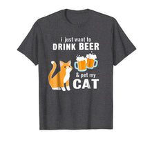 Load image into Gallery viewer, Funny shirts V-neck Tank top Hoodie sweatshirt usa uk au ca gifts for I Just Want to Drink Beer And Pet My Cat T-shirt 1140330
