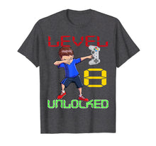 Load image into Gallery viewer, Funny shirts V-neck Tank top Hoodie sweatshirt usa uk au ca gifts for Level 8 Unlocked-8th Birthday Boy Dabbing Shirt Video Gamer 600641
