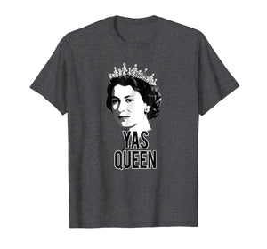 Funny shirts V-neck Tank top Hoodie sweatshirt usa uk au ca gifts for YAS QUEEN Elizabeth II England Meme T-Shirt British Crown 2883653