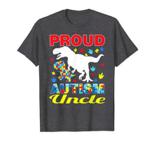 Load image into Gallery viewer, Funny shirts V-neck Tank top Hoodie sweatshirt usa uk au ca gifts for Proud Autism Uncle T-shirt Dinosaur T-rex Autism awareness 2116205

