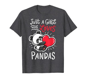 Panda T Shirt Giant Panda Bear T-Shirt Animal Heart Tee
