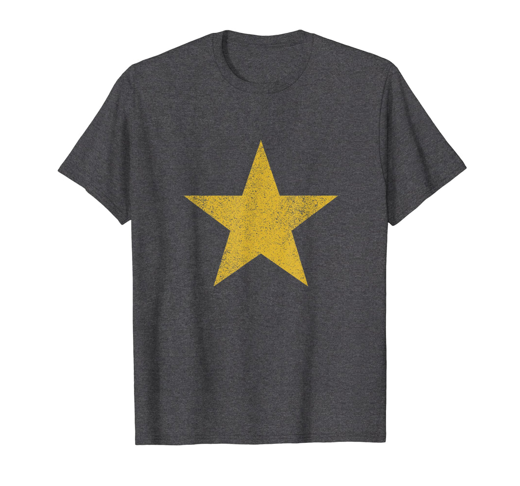 Gold Colored Big Star Costume T-Shirt For Men, Women & Kids