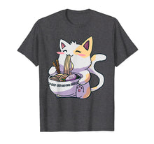 Load image into Gallery viewer, Ramen T-Shirt Cat Tshirt Kawaii Anime Tee Japanese Gift
