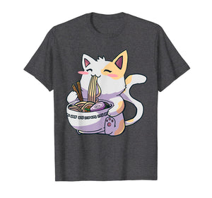 Ramen T-Shirt Cat Tshirt Kawaii Anime Tee Japanese Gift