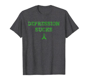 Funny shirts V-neck Tank top Hoodie sweatshirt usa uk au ca gifts for Depression Sucks T-Shirt - Mental Health Awareness Shirt 676731