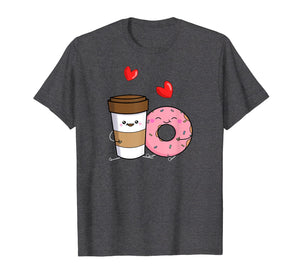 Funny shirts V-neck Tank top Hoodie sweatshirt usa uk au ca gifts for Coffee And Donuts Shirt Cute Kawaii T-Shirt Dark 1977323