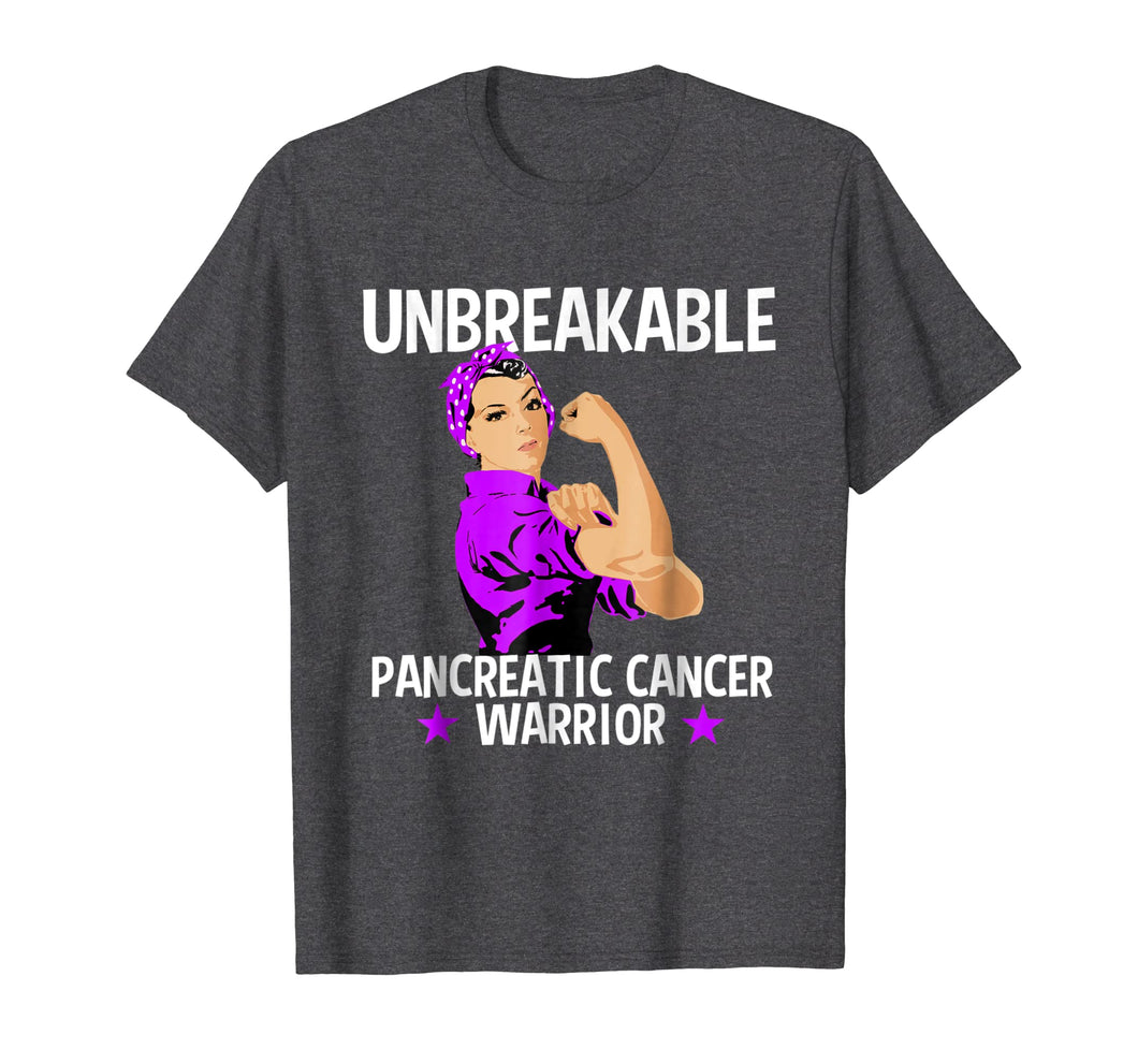 Pancreatic Cancer Awareness T Shirt Unbreakable Warrior Gift