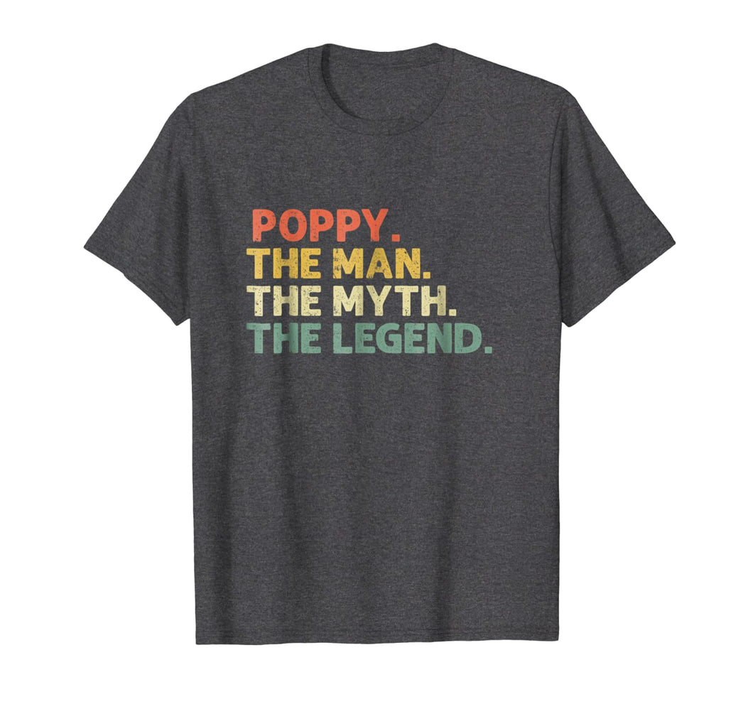 Mens Mens Poppy The Man The Myth The Legend T-Shirt Father's Day 87502