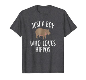 Funny shirts V-neck Tank top Hoodie sweatshirt usa uk au ca gifts for Just A Boy who loves HIPPOS T-Shirt Funny HIPPO Tee 2830420