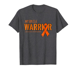Funny shirts V-neck Tank top Hoodie sweatshirt usa uk au ca gifts for My Son is a Warrior Leukemia Cancer Awareness Shirt 1173830