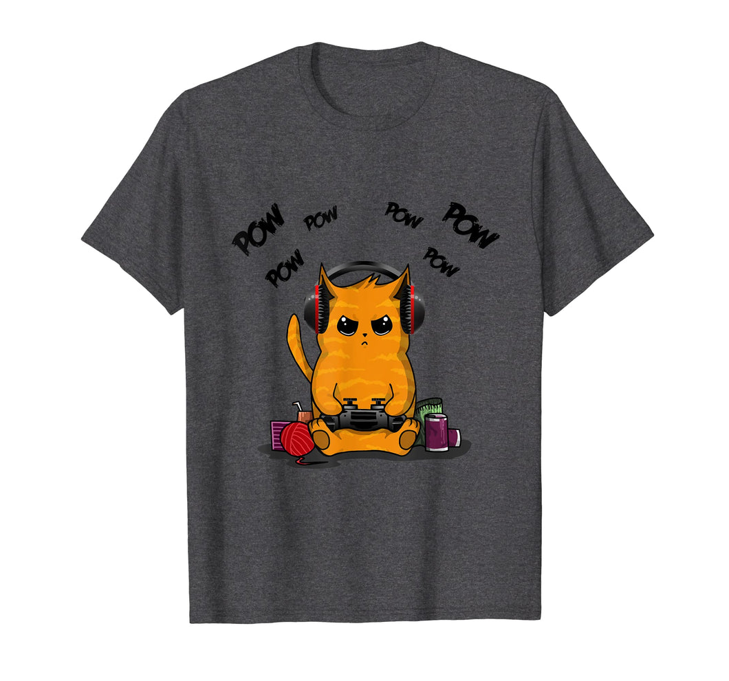 Funny shirts V-neck Tank top Hoodie sweatshirt usa uk au ca gifts for Gamer Cat T-Shirt Cute Ginger Cat Gaming Shirt 734638