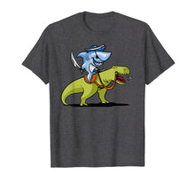 Load image into Gallery viewer, Funny shirts V-neck Tank top Hoodie sweatshirt usa uk au ca gifts for Shark Pirate Riding A T-Rex Dinosaur Funny Boys Kids T-Shirt 1107446
