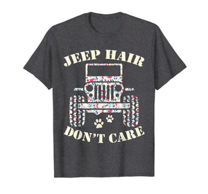Funny shirts V-neck Tank top Hoodie sweatshirt usa uk au ca gifts for Funny Jeep-Hair Don't Care Cute Shirt Drive Jeeps-Lover Dog 2046414