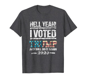 Trump 2020 Shirt I Voted Trump Flag Tee Maga Shirt