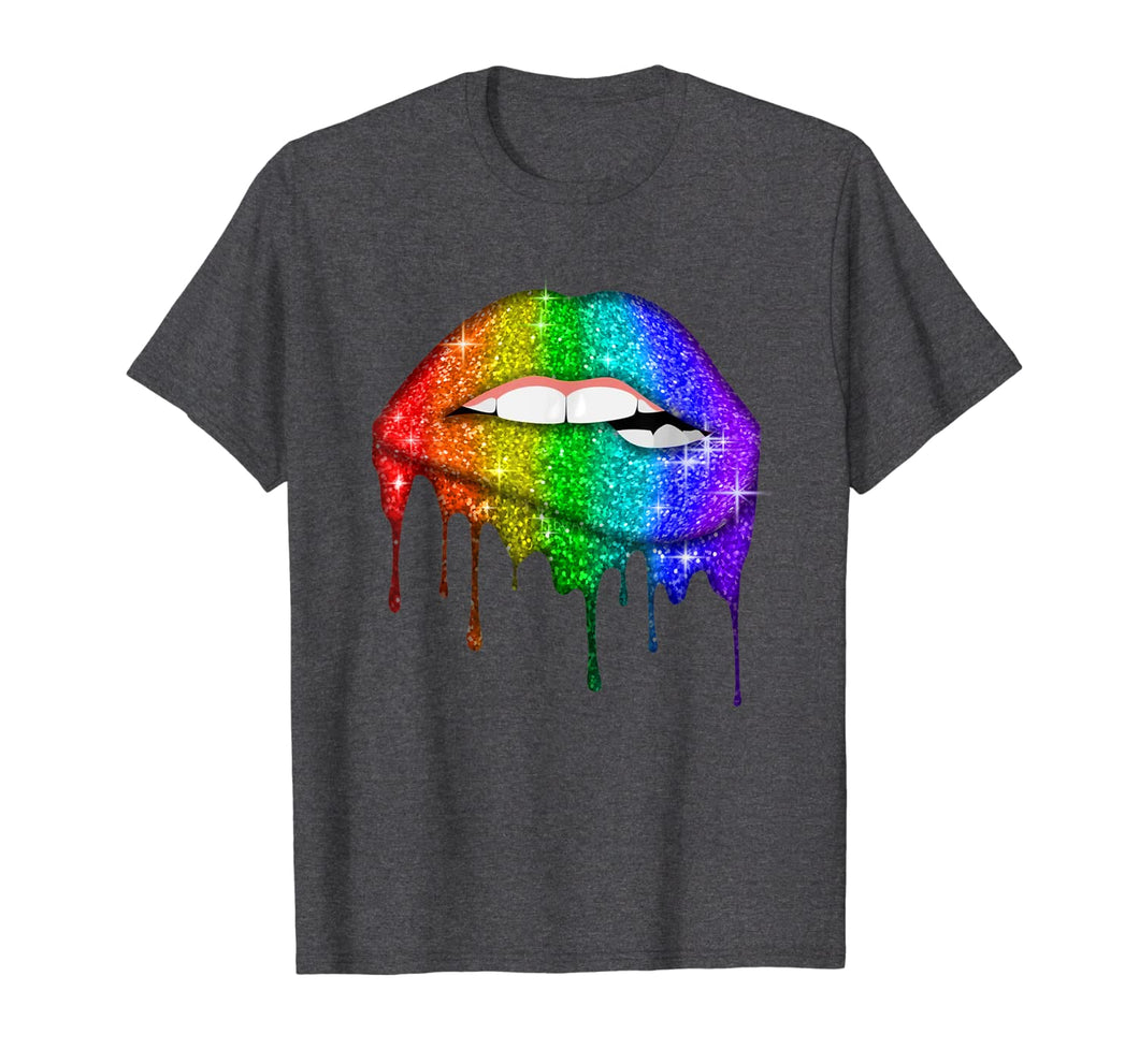 Rainbow Lips T Shirts Pride Gay Lesbian LGBT Shirt Gift 21027