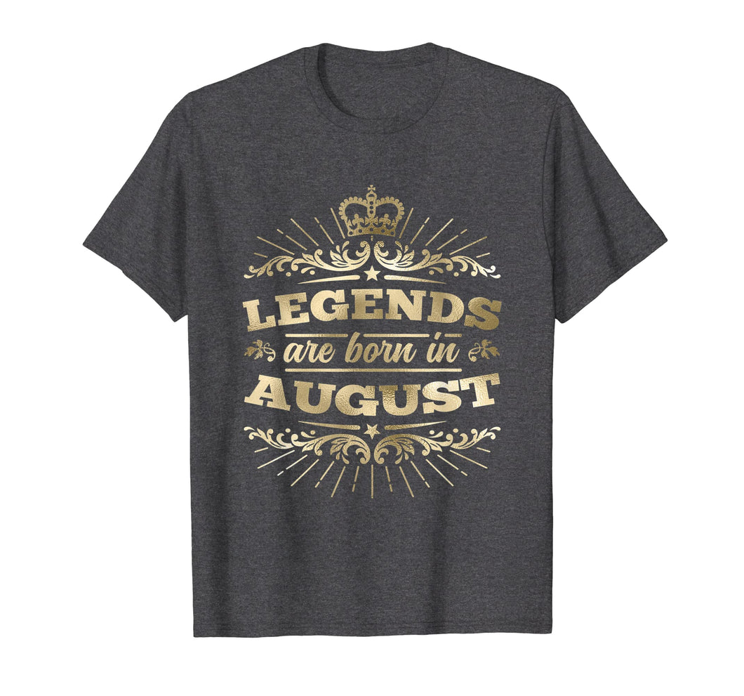 Funny shirts V-neck Tank top Hoodie sweatshirt usa uk au ca gifts for Legends are Born in August T-Shirt King Queen Crown 2647753