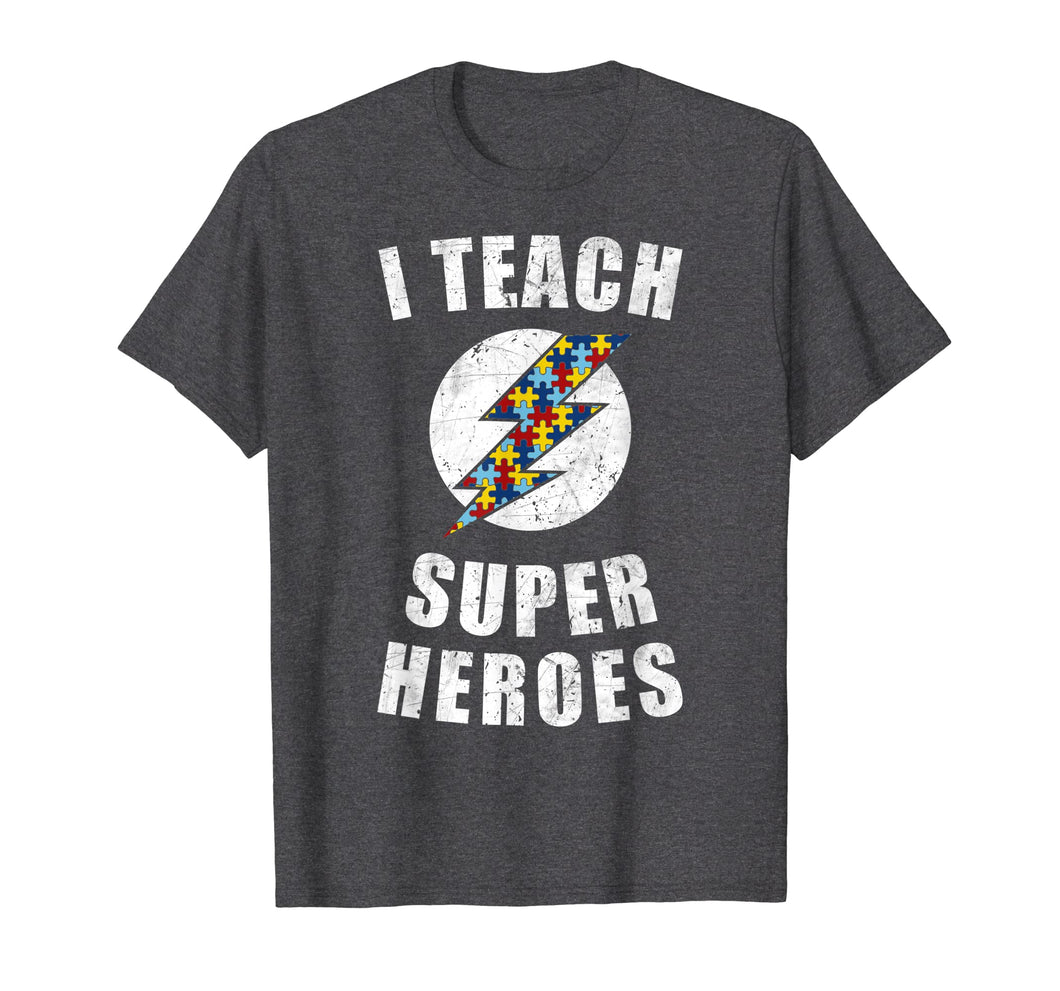 Funny shirts V-neck Tank top Hoodie sweatshirt usa uk au ca gifts for I Teach Superhero Autism Awareness Teaching Gift T Shirt 1040676