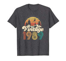 Load image into Gallery viewer, 30th Birthday Gifts - Vintage 1989 T-Shirt Hiking Women Men
