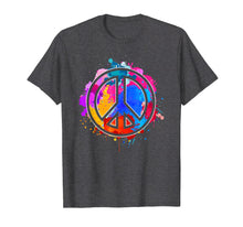 Load image into Gallery viewer, Tie Dye Flowered Peace Sign Graphic Hippie T-Shirt
